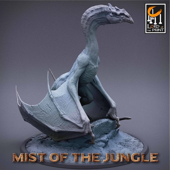 Dungeons & Lasers : Wyvern – 1 miniature avec base scénique – Figurine DND pour jeux de rôle de table compatible 5E – Grande échelle non peinte et démontée – À partir de 14 ans Dungeons & Lasers : Wyvern – 1 miniature avec base scénique – Figurine DND pour jeux de rôle de table compatible 5E – Grande échelle non peinte et démontée – À partir de 14 ans