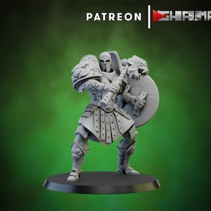 Spartan Gladiator Warrior V2 Premium dnd Miniature Mini | 28mm 32mm to 100mm | Resin 3D Printed | 21615_B