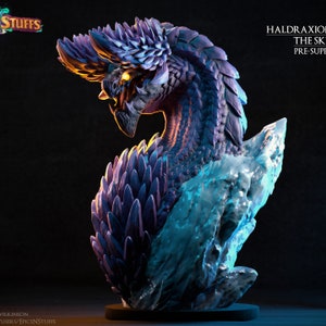 Red Ice Dragon Bust Premium dnd Miniature Mini | Resin 3D Printed | 28mm 32mm up to 100mm | 45077
