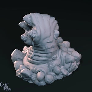 Poisonteeth Worm | Premium 3D Printed Fantasy Tabletop Miniatures 28mm 32mm up to 100mm |    dnd  20098