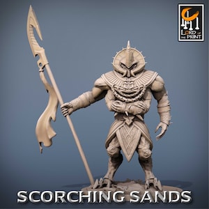Egyptian Male Guard v1 Premium dnd Miniature Mini Figure Figurine | 28mm 32mm 100mm | Resin 3D Printed | 43683