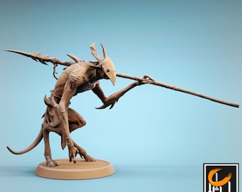 Demon Infernum Soldier v2 DnD Miniatures compatible with 28mm 32mm tabletop fantasy minis | 43461