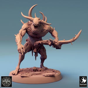Demon Undead Putrid Servant v6 Premium dnd Miniature Figure Figurine | Resin 3D Printed | 28mm 32mm up to 100mm | 44791