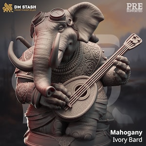 Loxodon Elephant Holyphant Folk Premium dnd Miniature Mini | Clay Giant | Resin 3D Printed | 50425