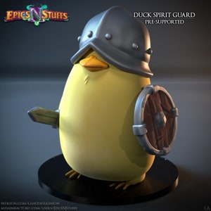 Duck Spirit Guard 1A Premium dnd Miniature Mini | 28mm 32mm to 100mm | Resin 3D Printed | 45029