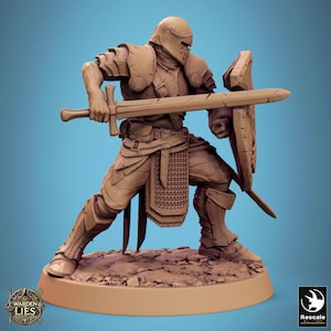 Paladin Knight Clerc Crusade Ranger v3 Premium dnd Miniature Mini Warrior | Impression 3D en résine | 28 mm 32 mm 100 mm| 46449