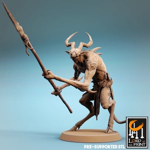 Demon Infernum Soldier v3 Premium dnd Miniature Mini Figure Figurine | 28mm 32mm to 100mm | Resin 3D Printed | 43462