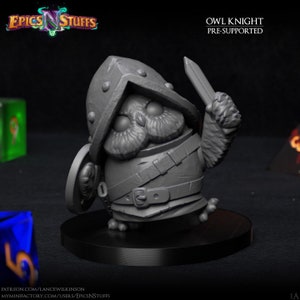 Knight Paladin Owl Owlkin Premium dnd Miniature Mini | Resin 3D Printed | 28mm 32mm up to 100mm | 45194
