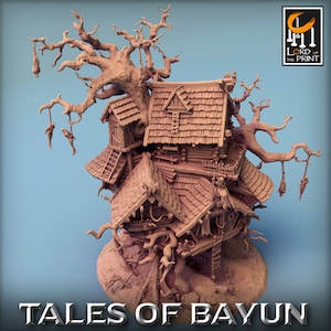 Tree House Prop Terrain Premium dnd 28mm 32mm 15mm 10mm Miniature Mini Resin 3D Printed 44207
