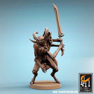 Demon Infernum Soldier Thrikeen Premium dnd Miniature Mini Figure Figurine | 28mm 32mm 100mm | Resin 3D Printed | 44386_A
