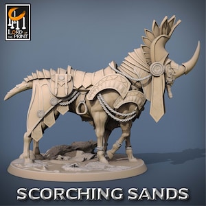 Egyptian Mount Saddle v9 Premium dnd Miniature Mini Figure Figurine | 28mm 32mm 100mm | Resin 3D Printed | 43713