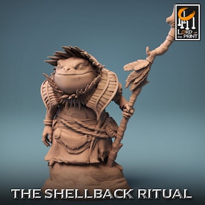 Bullywug Grung Frogfolk Frog Folk v17 Premium dnd Miniature Mini | Resin 3D Printed | 28mm 32mm up to 100mm | 43939