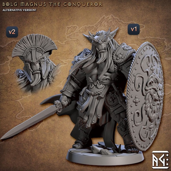 Bugbear Paladin Goblin DnD Miniatures compatible with 28mm 32mm fantasy minis | 30697