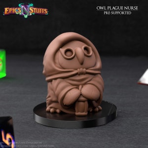 Owl Owlkin Plague Nurse Premium dnd Miniature Mini | Resin 3D Printed | 28mm 32mm up to 100mm | 45110