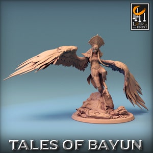Female Harpy v5 Premium dnd Miniature Mini Fighter Warrior | Resin 3D Printed | 28mm 32mm 100mm | 44215