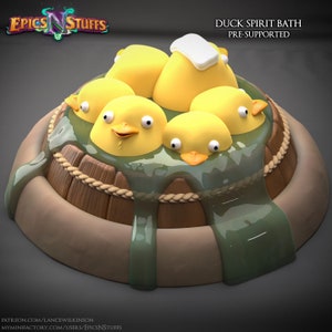 Duck Spirit Bath Premium dnd Miniature Mini | 28mm 32mm to 100mm | Resin 3D Printed | 45088