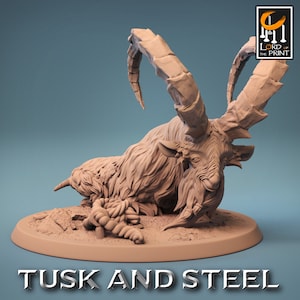 Ram Wild v1 Premium dnd Miniature Mini 28mm 32mm up to 100mm | Cleric Warrior Fighter | Resin 3D Printed | 43833