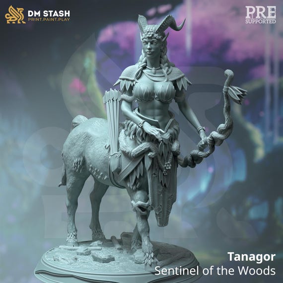 Female Centaur Ranger Dnd Miniatures Compatible With 28mm 32mm