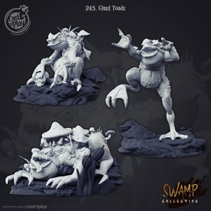Reuzenkikkerpad | Premium 3D-geprinte fantasieminiaturen op tafelblad 28 mm 32 mm tot 100 mm |  dnd | 21323