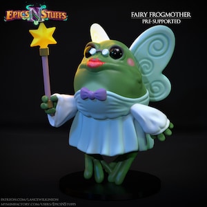 Cute Frog Folk Fairy Premium dnd Miniature Mini | Resin 3D Printed | 28mm 32mm up to 100mm | 45019