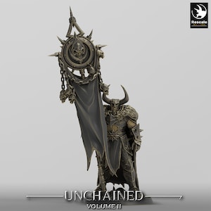 Oathbreaker Paladin Knight Clerc Ranger v7 Premium dnd Miniature Mini Warrior | Impression 3D en résine | 28 mm 32 mm 100 mm|44485