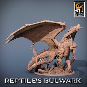 Groene oude draak Premium dnd miniatuur minifiguur beeldje speelgoedstandbeeld | 3D-geprint hars | 43652