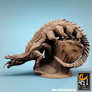 Salamander Behir Young Premium dnd Miniature Mini | Flesh Hounds HellHound | 44544