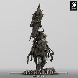 Knight Cleric Paladin Rider Commander v8 Premium dnd Miniature Mini Warrior | Resin 3D Printed | 28mm 32mm 100mm | 44468