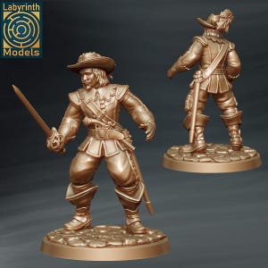 Paladin Knight Cleric Ranger Premium dnd Miniature Mini Warrior | Resin 3D Printed| 28mm 32mm up to 100mm | 47106