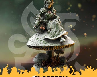 Female Gnome DnD miniatures compatible with 28mm 32mm fantasy minis 50266 DM0522