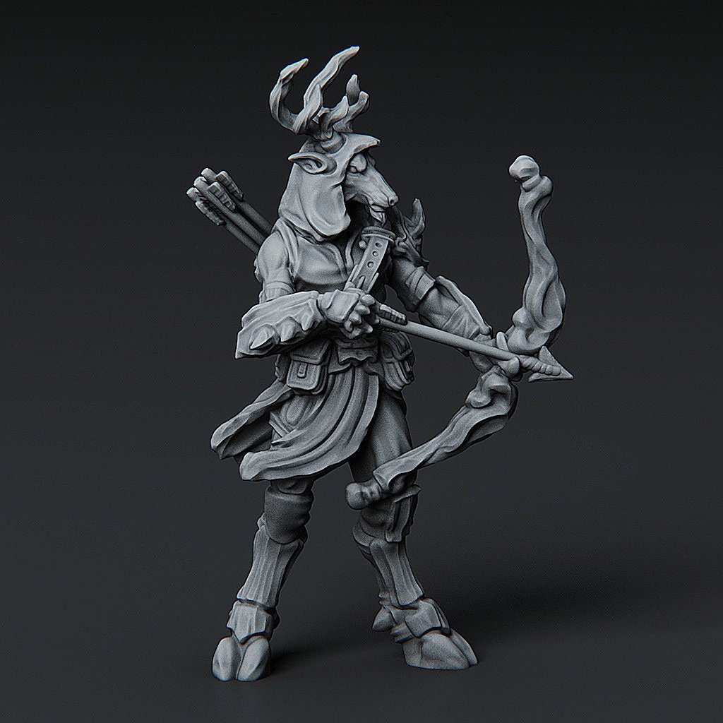 Stag Archon Ranger Archer Premium 3D Printed Fantasy Etsy