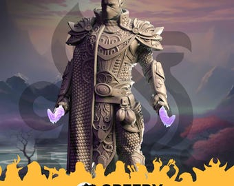 Miniaturas elfo pícaro ladrón asesino DnD compatibles con miniaturas de fantasía de 28 mm y 32 mm 50172 DM0523