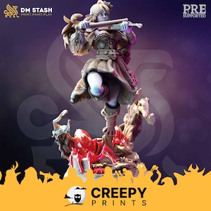 Miniaturas de Elfa Barda para D&D compatíveis com miniaturas de fantasia de mesa de 28 mm e 32 mm 50241 DM0822