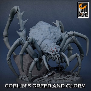 Giant Spider V11 Premium dnd Miniature Mini | 28mm 32mm up to 100mm | Resin 3D Printed | 43585