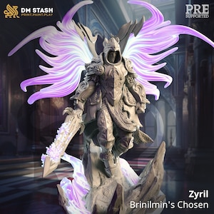 Aasimar Paladin Angel DnD Miniatures compatible with 28mm 32mm tabletop fantasy minis | 50180