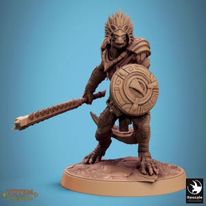 Lizardfolk Lizardman v23 Premium dnd Miniature Mini | Lizardmen Lizardman | Resin 3D Printed | 46523
