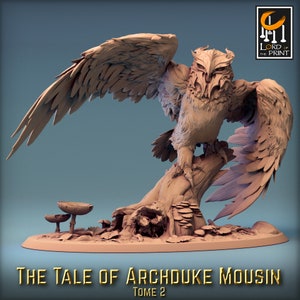 Owl v5 Premium dnd Miniature Mini Unchained | Resin 3D Printed | 28mm 32mm up to 100mm | 44053