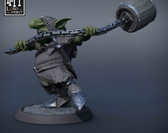 Goblin Warrior v24 DnD Miniatures compatible with 28mm 32mm fantasy minis | 43498