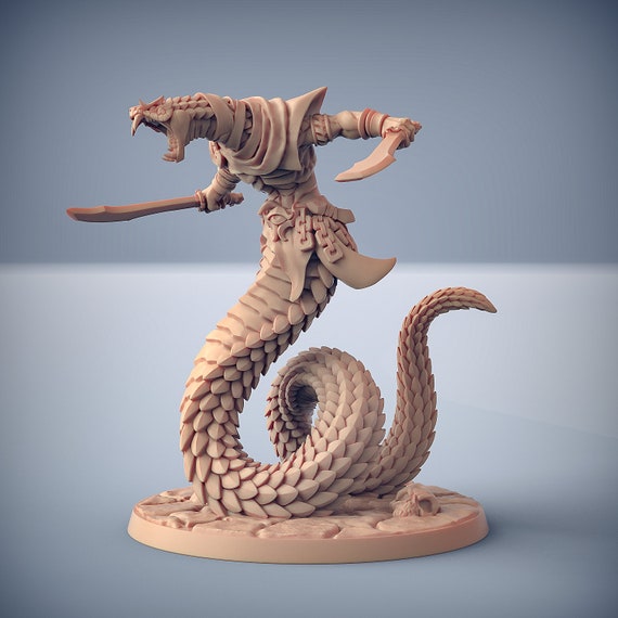 Yuan-ti Snakefolk Serpentfolk A Premium 3D Printed Tabletop | Etsy ...