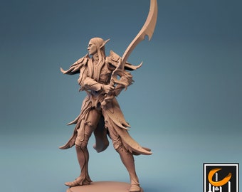 Elf Paladin Knight v11 DnD miniatures compatible with 28mm 32mm fantasy minis | 44307