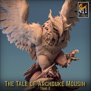 Owl v6 Premium dnd Miniature Mini Unchained | Resin 3D Printed | 28mm 32mm up to 100mm | 44050