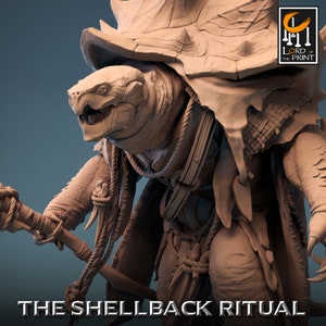 Tortle Druid Cleric Monk Giant Toad Shaman A Premium dnd Miniature Mini | Monsterbeest | 3D-geprint hars | 43970