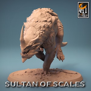 Dragonborn Mount Wild E Premium dnd Miniature Mini | Resin 3D Printed | 28mm 32mm to 100mm | 43768