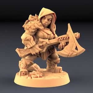 Female Dwarf Warrior 3 | Premium 3D Printed Tabletop Miniatures 28mm 32mm to 100mm |    and Dragon  dnd  20188