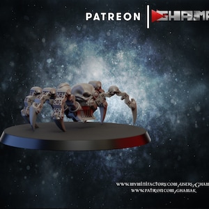 Aracnoskull | Premium 3D Printed Fantasy Sci Fi Tabletop Miniatures 28mm 32mm up to 100mm |    dnd  20230