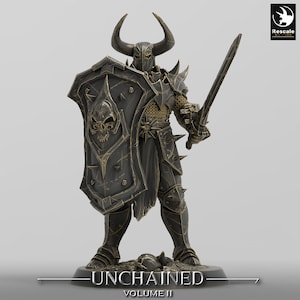 Oathbreaker Paladin Knight Cleric Ranger v57 Premium dnd Miniature Mini Warrior | Resin 3D Printed| 28mm 32mm 100mm|44535