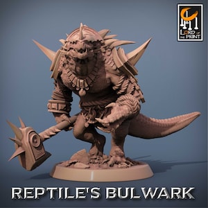 Lizardfolk Lizardman Soldier v5 Premium dnd Miniature Mini | Lizardmen Lizardman | Resin 3D Printed | 43602