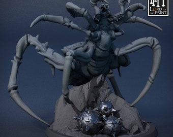 Aranha Gigante V4 Miniaturas de D&D compatíveis com miniaturas de fantasia de 28 mm e 32 mm | 43566