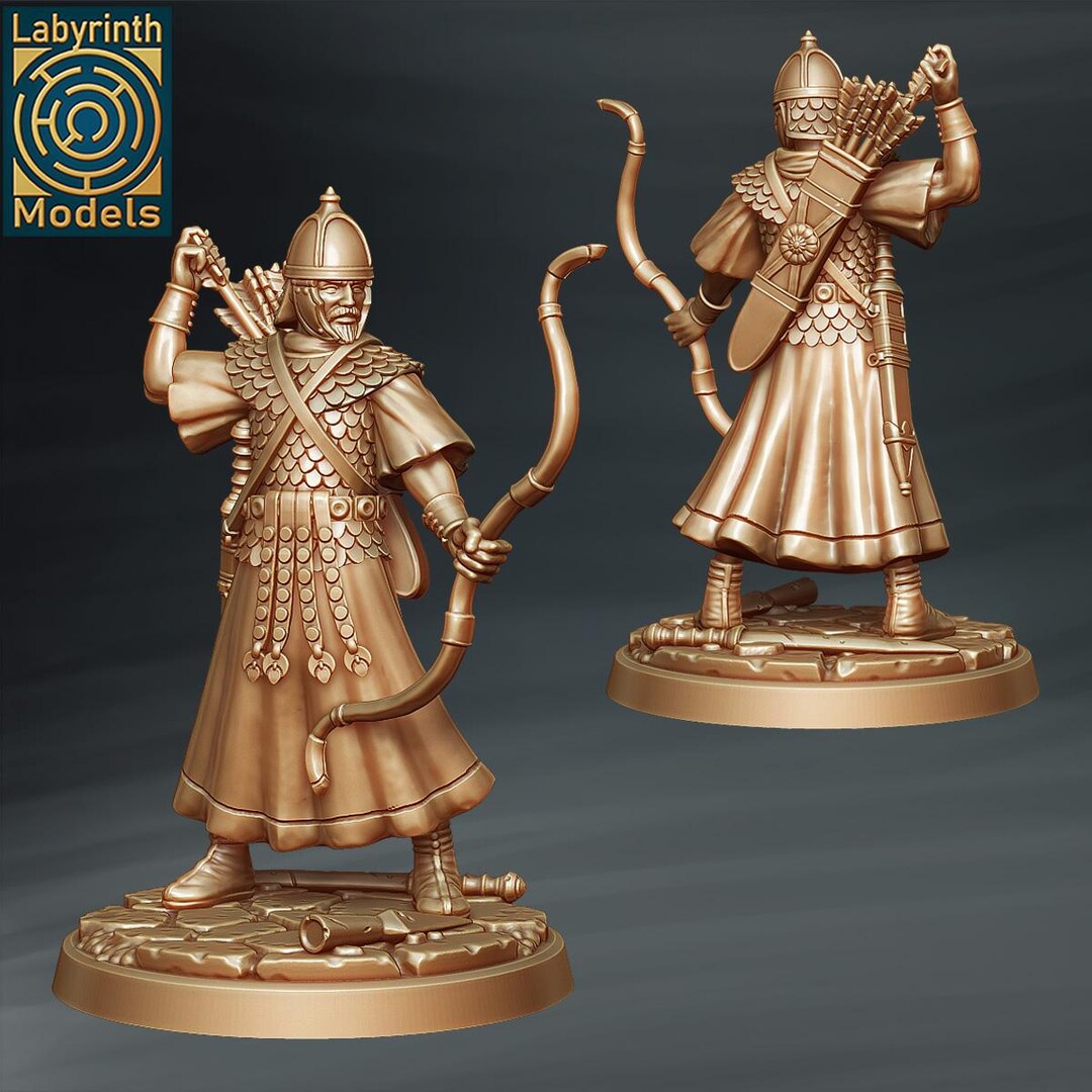 Human Archer Ranger Spartan V1 Dnd Miniatures Compatible With 28mm 32mm ...