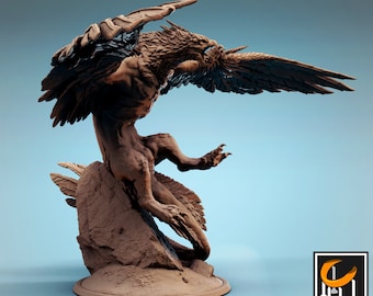 Male Griffin Griffon Gryphon DnD miniatures compatible with 28mm 32mm fantasy minis | 44358